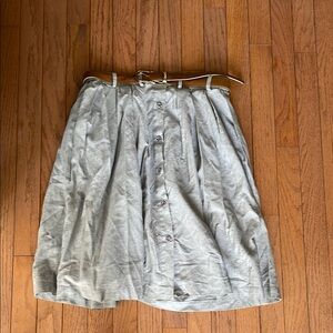 Gray Button-Down Skirt
